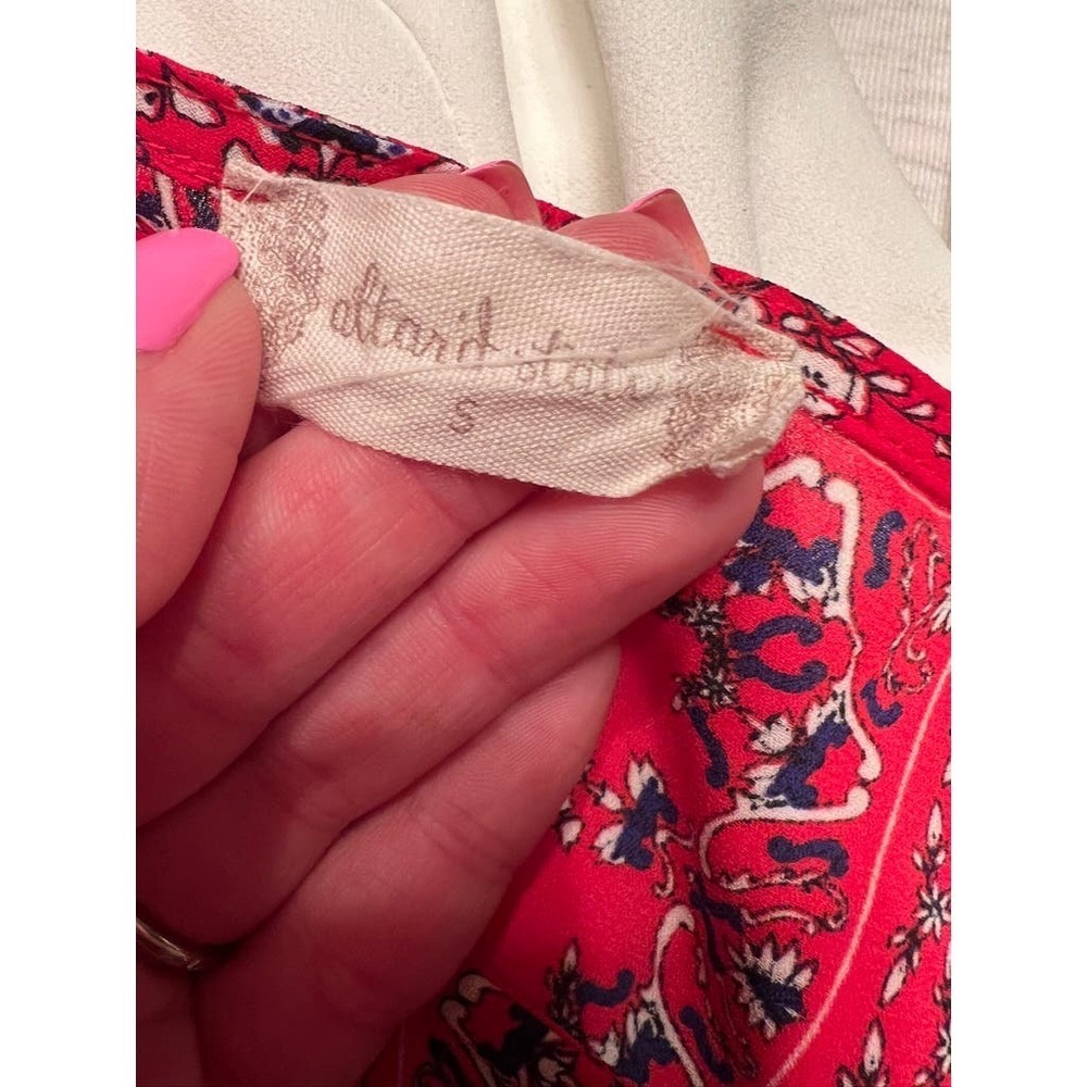Altar'd State Red Patterned Blouse - Picture 6 of 6